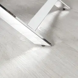 Elle Black Ottoman - Polished Stainless Steel Legs