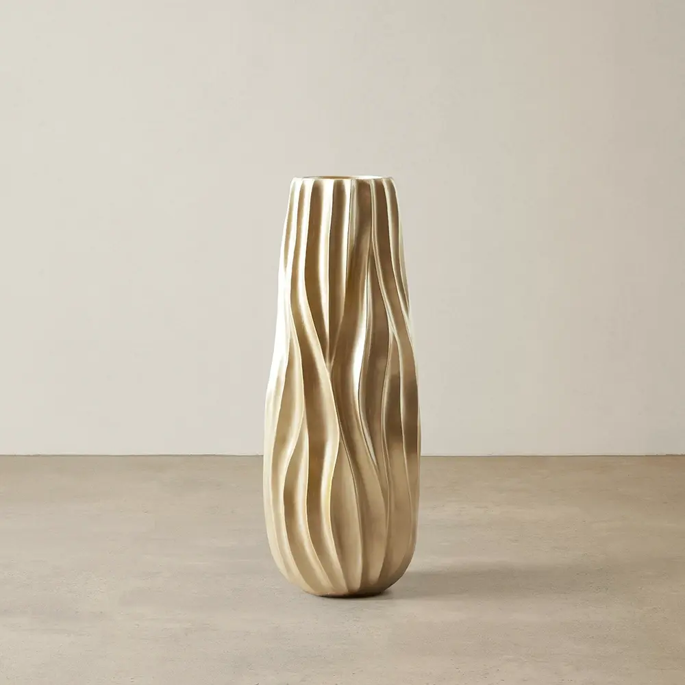 Rapids Tactile Champange Gold Vase
