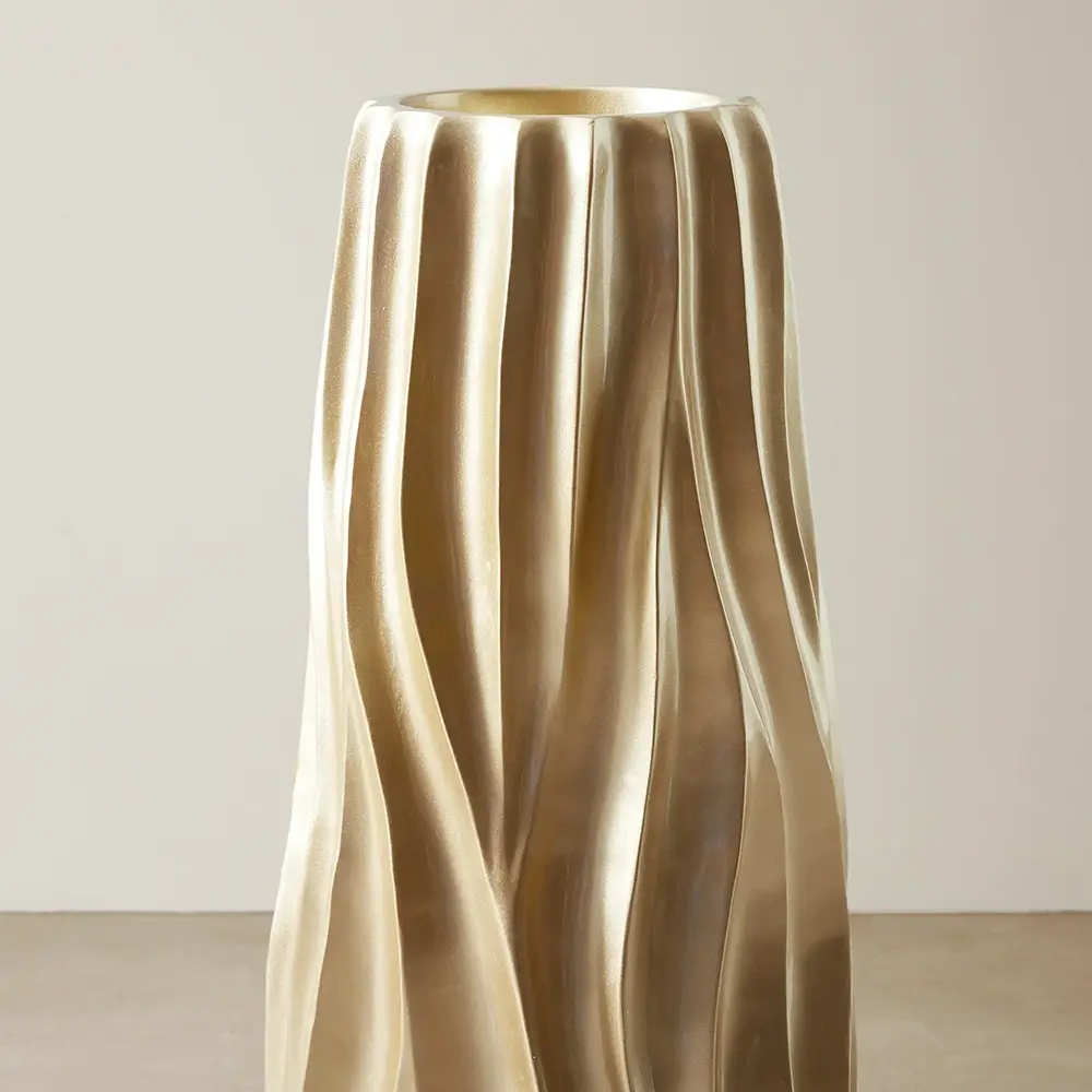 Rapids Tactile Champange Gold Vase