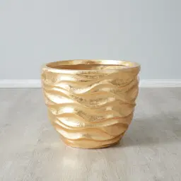 Seawater Tactile Gold Vase