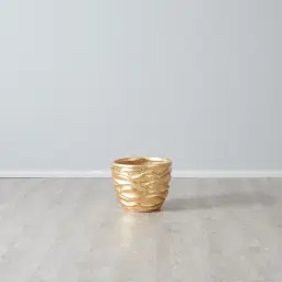 Seawater Tactile Gold Vase