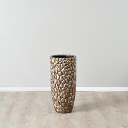 Polished Rockpile Antique Gold Vase - Small