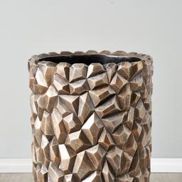 Polished Rockpile Antique Gold Vase - Small