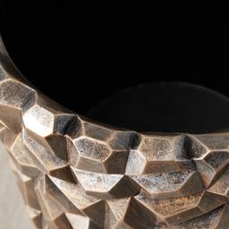 Polished Rockpile Antique Gold Vase - Small