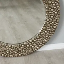 Alison Silver Round Mirror