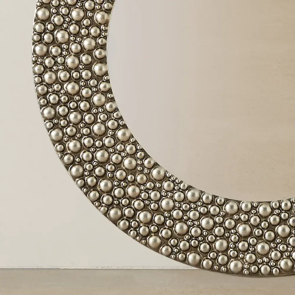 Alison Silver Round Mirror