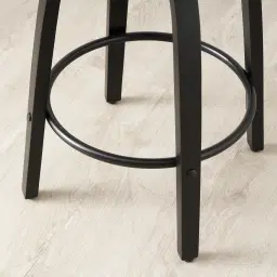 Hunter Black Vegan Leather Bar Stool