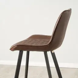 Gavin Dark Brown Vegan Leather 65cm Bar Stool