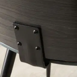 Draco Dark Brown Vegan Leather Dining Chair