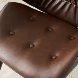 Draco Dark Brown Vegan Leather Dining Chair