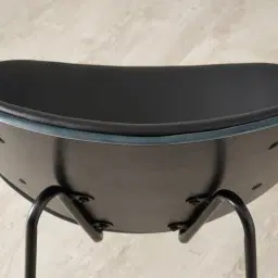 Decker Black Vegan Leather Dining Chair