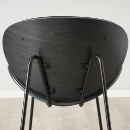 Decker Black Vegan Leather Dining Chair