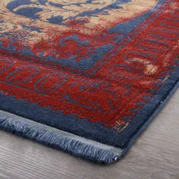 Royal Ornaments Floor Rug - Red 
