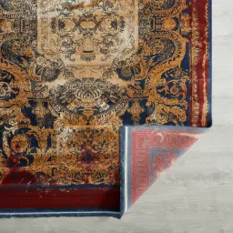 Royal Ornaments Floor Rug - Red 