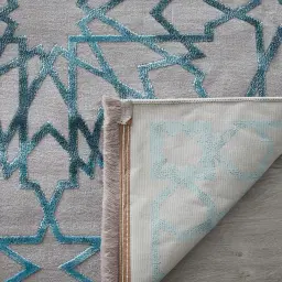 Blue Arabesque Floor Rug - Medium 200cm x 300cm