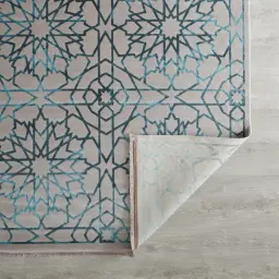 Blue Arabesque Floor Rug - Medium 200cm x 300cm