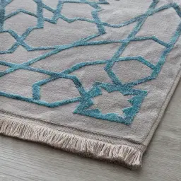 Blue Arabesque Floor Rug - Medium 200cm x 300cm