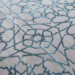 Blue Arabesque Floor Rug - Large