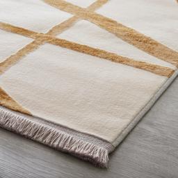 Gold Criss-Cross Floor Rug - Medium 200cm x 300cm