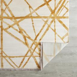 Gold Criss-Cross Floor Rug - Medium 200cm x 300cm