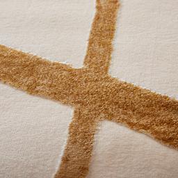 Gold Criss-Cross Floor Rug - Medium 200cm x 300cm