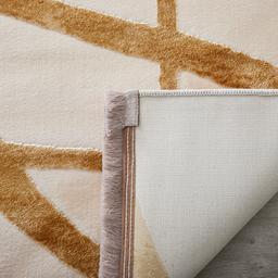 Gold Criss-Cross Floor Rug - Medium 200cm x 300cm