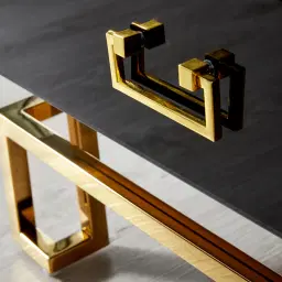 Luella Black Bedside Table 