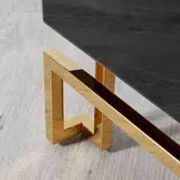 Luella Black Bedside Table 