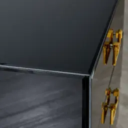 Luella Black Bedside Table 