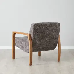 Astrid Distressed Grey Fabric Chair - Washed Oak Legs
