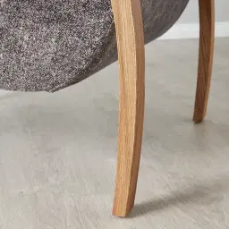 Astrid Distressed Grey Fabric Chair - Washed Oak Legs