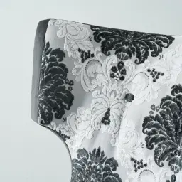 Florence II Charcoal Velvet with Floral Pattern Occasional Chair 