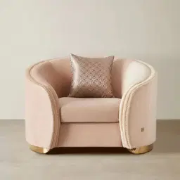 Harriet Soft Beige Velvet Occasional Chair