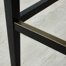 Simone Beige Velvet 76cm Bar Stool-Gold Accessories