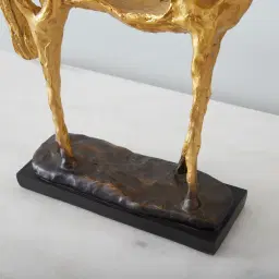Horse Gold Resin Stand
