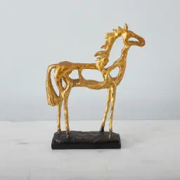 Horse Gold Resin Stand