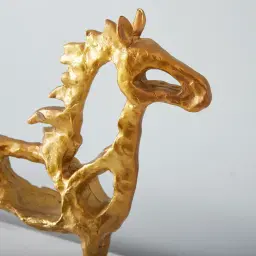 Horse Gold Resin Stand