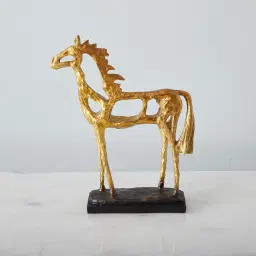Horse Gold Resin Stand