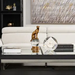 Sitting Gold Leopard Decorative