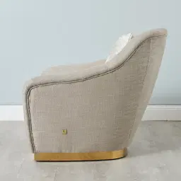 Sheppard Khaki Woven Fabric Occasional Chair