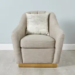Sheppard Khaki Woven Fabric Occasional Chair