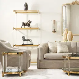 Sheppard Khaki Woven Fabric Occasional Chair