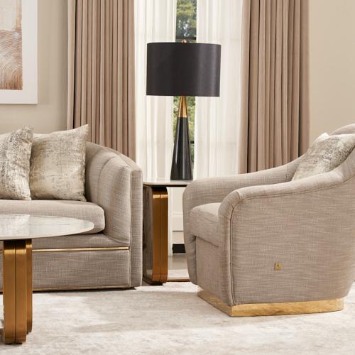 Sheppard Khaki Woven Fabric Occasional Chair