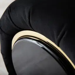 Leola Black Velvet 2-Seater Sofa