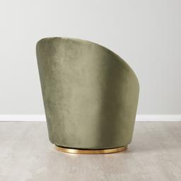 Sonja Olive Green Velvet Swivel Occasional Chair