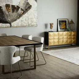 Anita Black Glass Dining Table