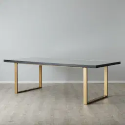 Anita Black Glass Dining Table