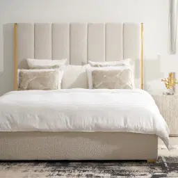 Beaumont Cream Boucle King Bed