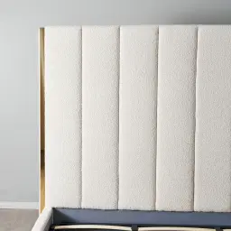 Beaumont Cream Boucle Queen Bed