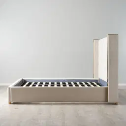 Gertrude Cream Velvet King Bed